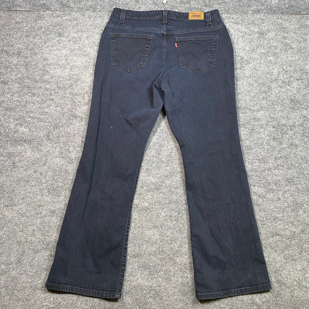 Levis 515 Boot Cut Jeans Dark Wash Womens 34x30 Mid Rise Denim Blue Pants